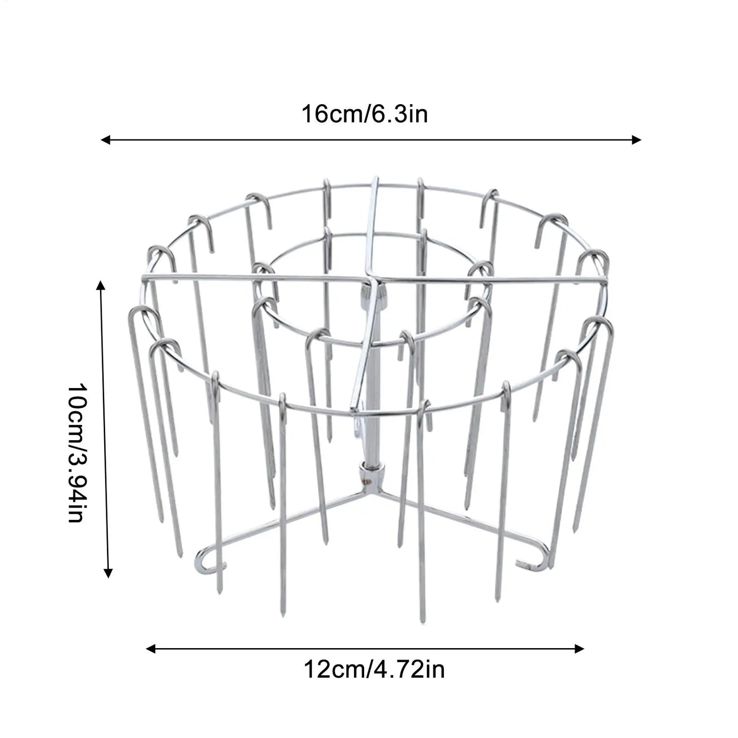 Edelstahl Spießständer für Air Fryer mit 24 Spießen Grill Zubehör