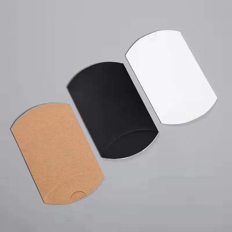 50PCS Kraftpapier Kissen Boxen – Umweltfreundlich & Stabil für Hochzeit & Party