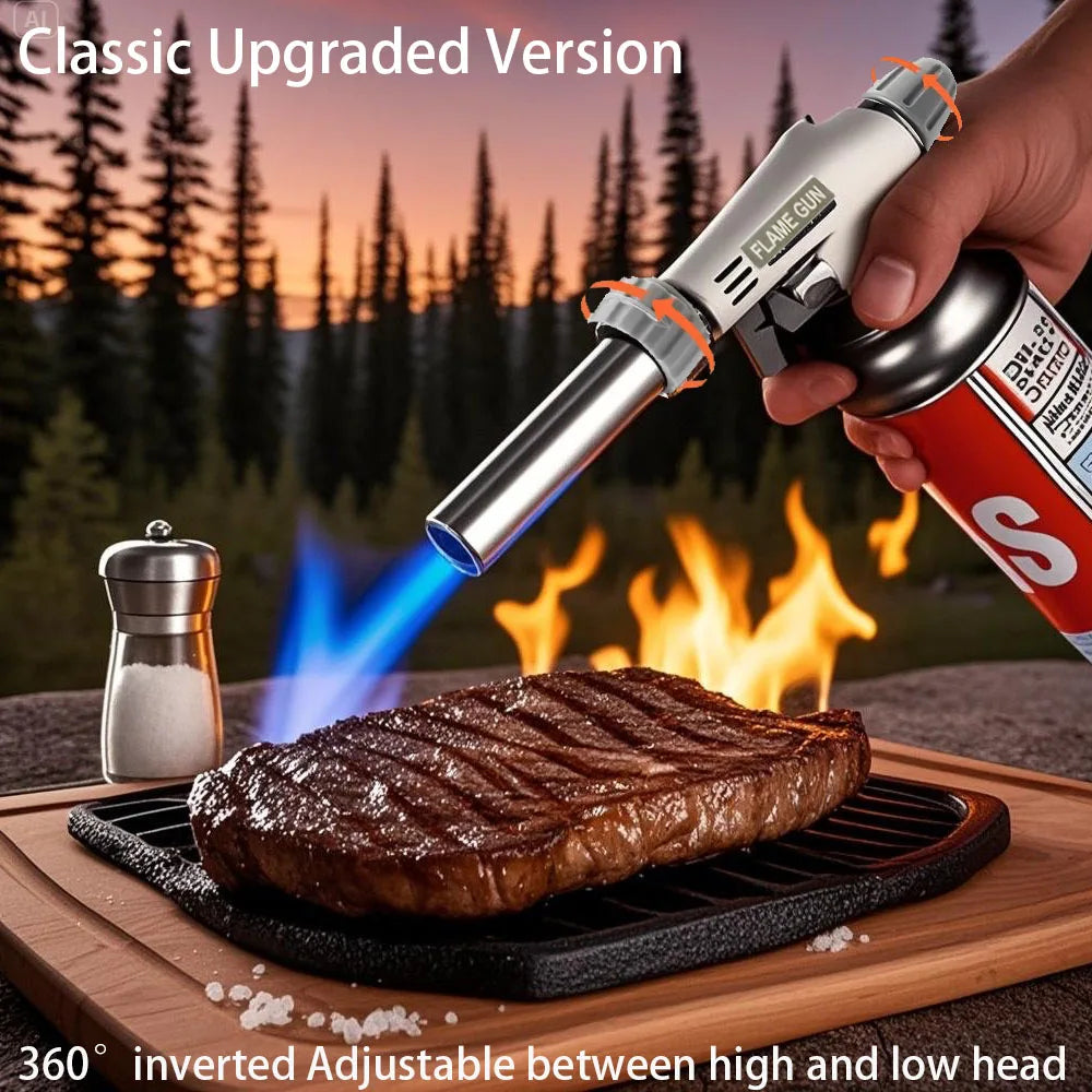 Verstellbare Flammenpistole für Grillen und Camping