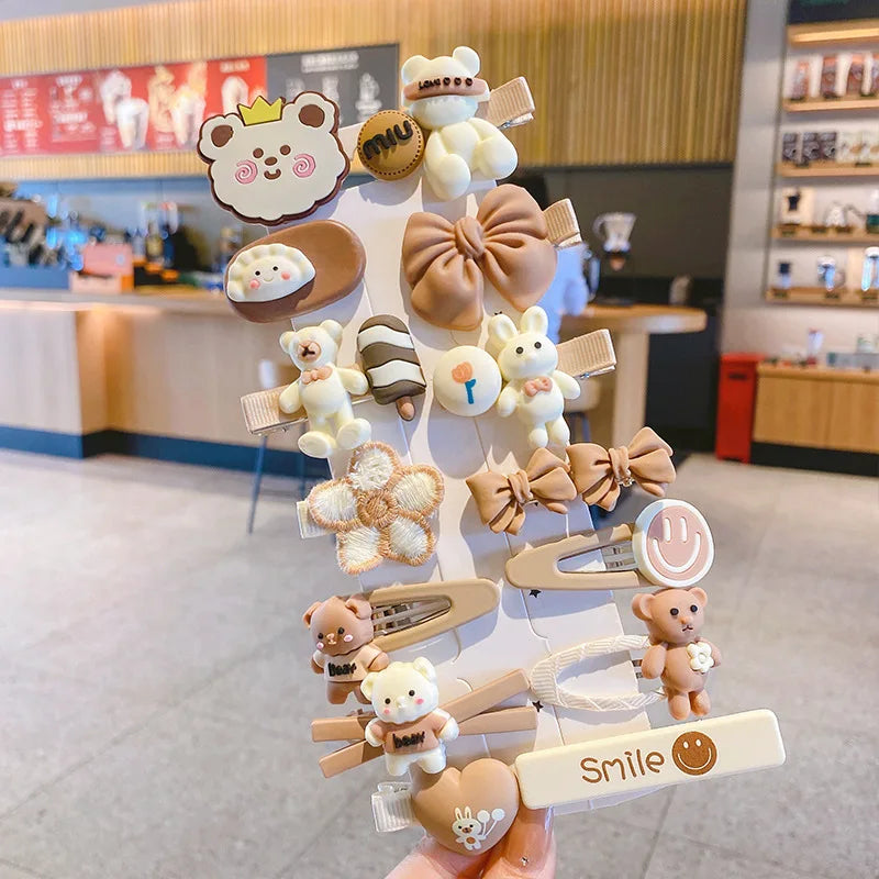 Bunte Cartoon Haargummis - Clips für Mädchen 1-3 Jahre – sanfter Halt - süßes Design