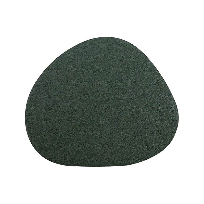 Set aus runden Tischsets und Untersetzern aus Kunstleder hitzebeständig