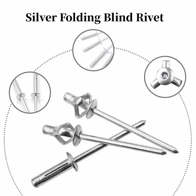 50 Aluminium-Blindnieten mit großem Flanschkopf für vielseitigen Einsatz
