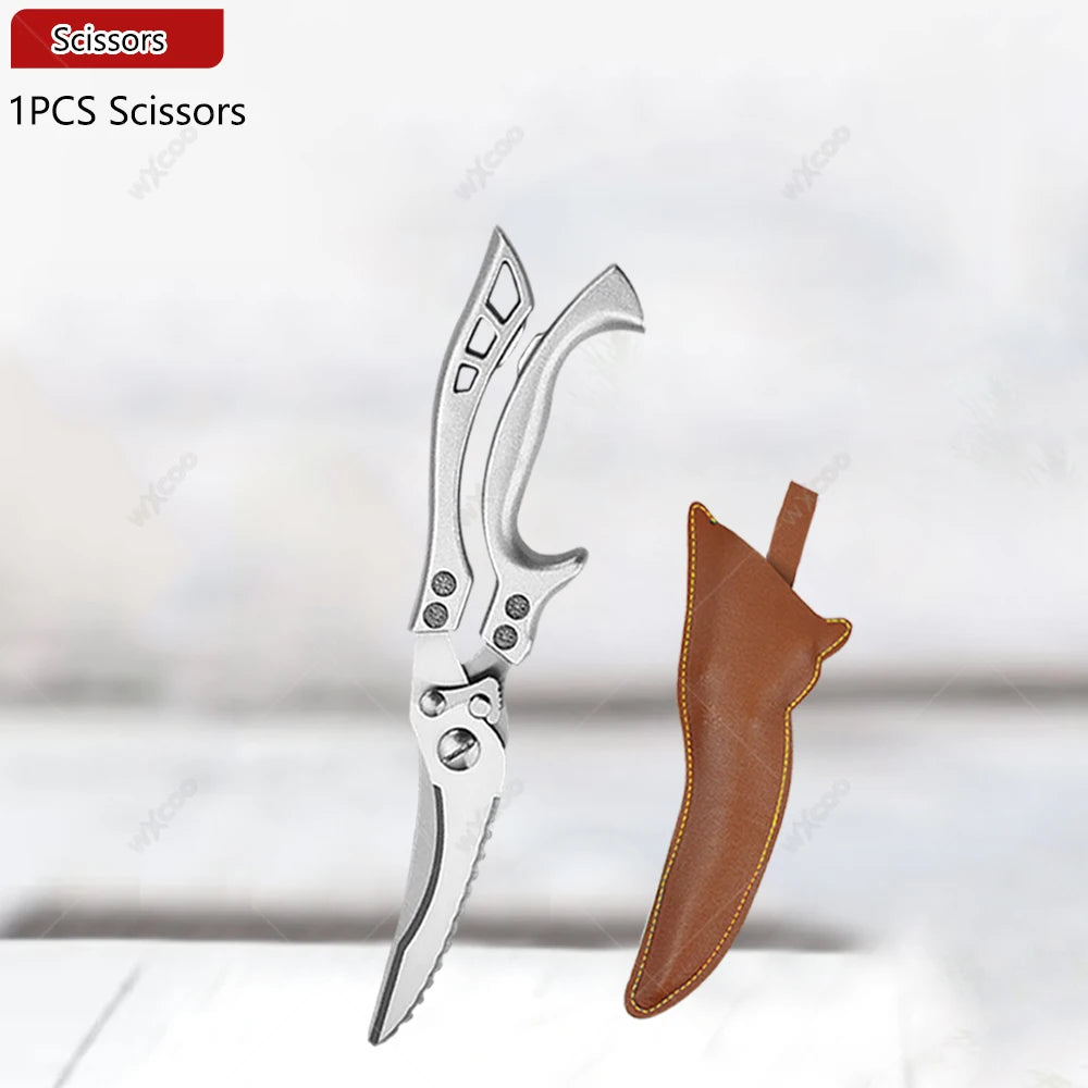 Japanisches Küchenmesserset mit scharfen Klingen und magnetischem Messerblock