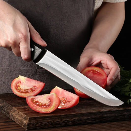 Handgefertigtes Schlachtmesser aus Edelstahl mit Holzgriff für präzises Entbeinen