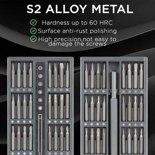 Magnetisches Präzisions-Schraubendreher-Set 25/63in1 mit Torx und Hex Bits