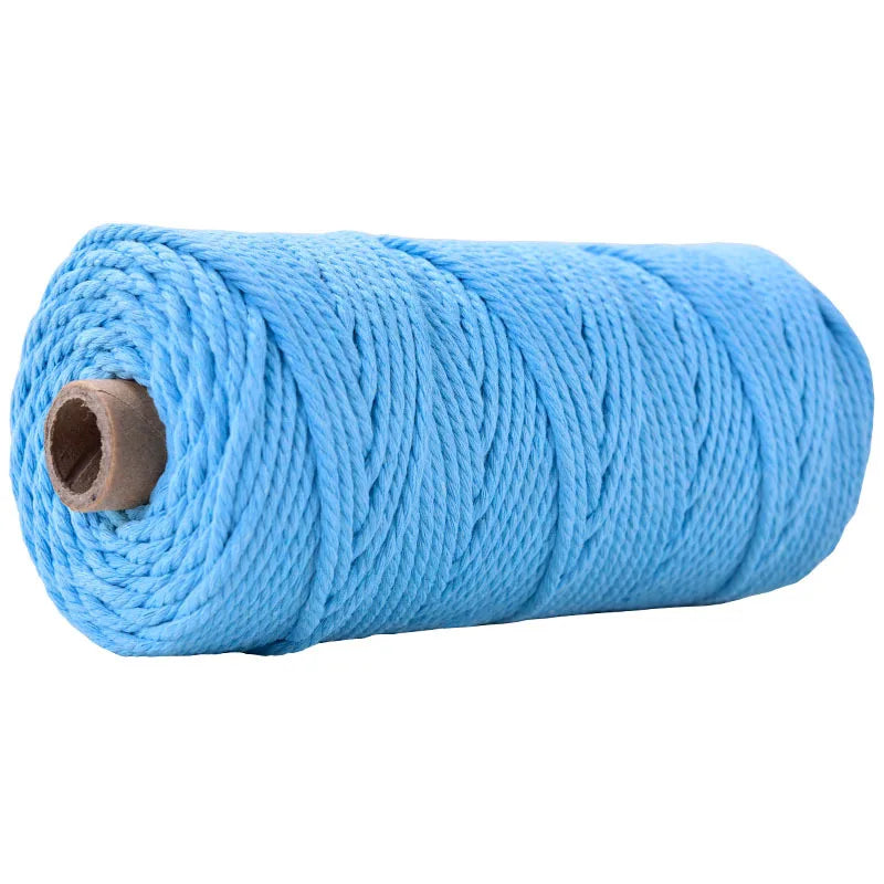 100 m Rolle bunte 3 mm Baumwollschnur für DIY und Dekoration