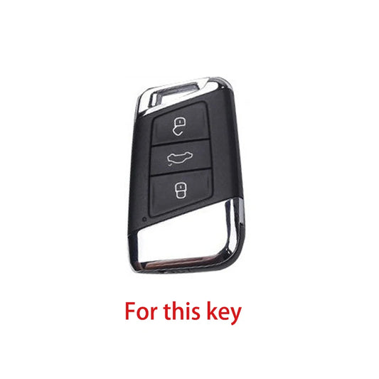 Robuste Autoschlüssel Hülle mit perfektem Knopfschutz in Schwarz