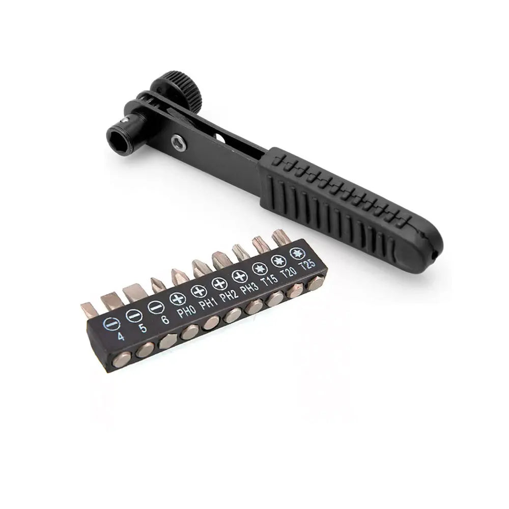 Schnelle 1/4 Ratsche mit Schraubendreher-Bit-Set, Multifunktional