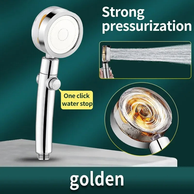 Hochdruck Duschkopf aus ABS mit 360° Rotation - Wassersparfunktion