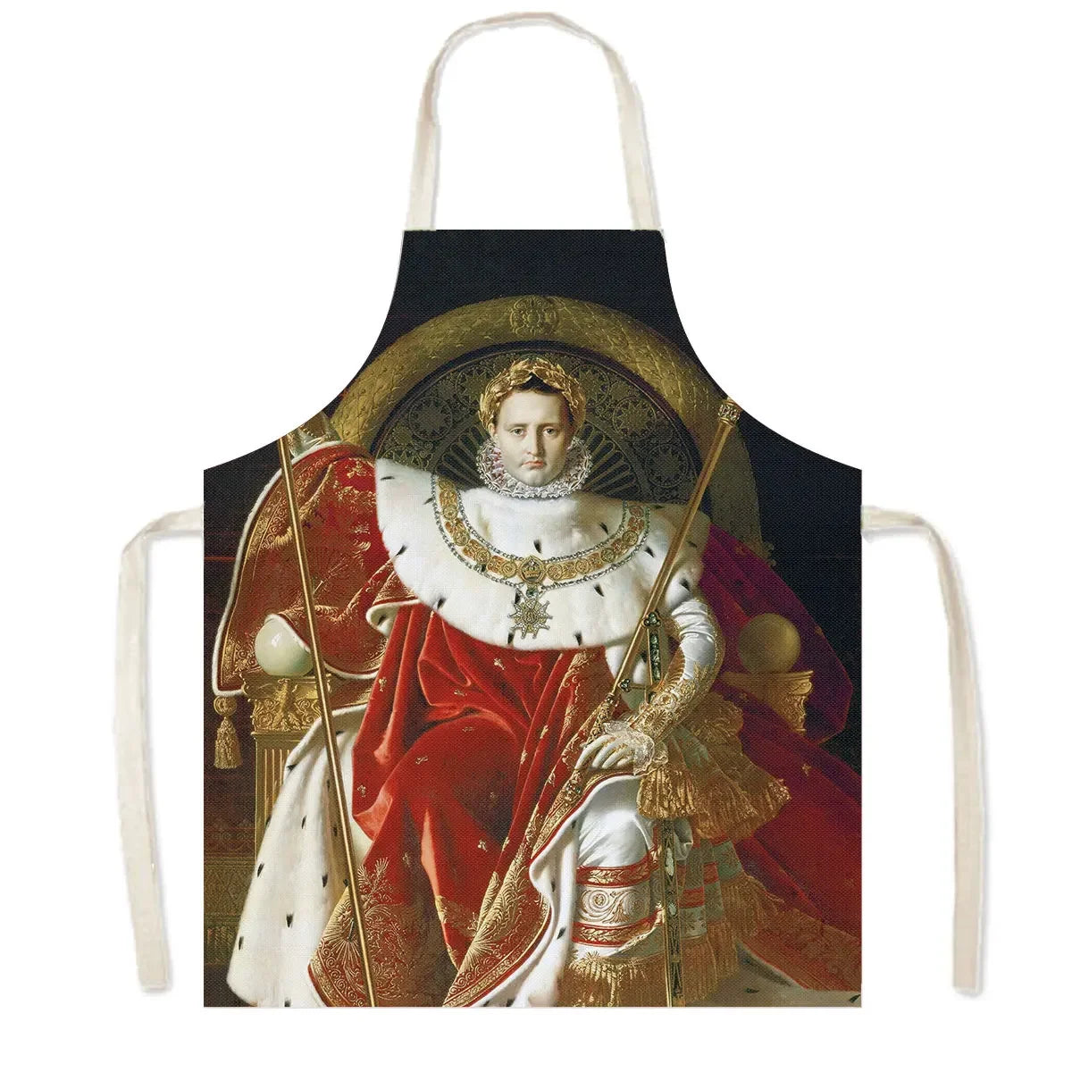 Napoleon Bonaparte Porträt Leinenschürze für Küche - Hausreinigung