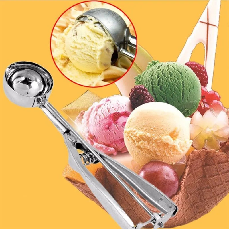 Präzises Portionieren leicht gemacht – 5 cm Edelstahl Eislöffel für Eis & Püree