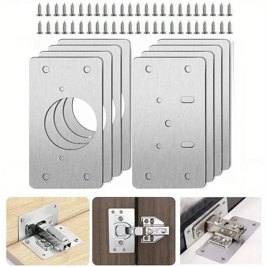 Edelstahl-Scharnier-Reparaturplatte für Möbel und Schubladen
