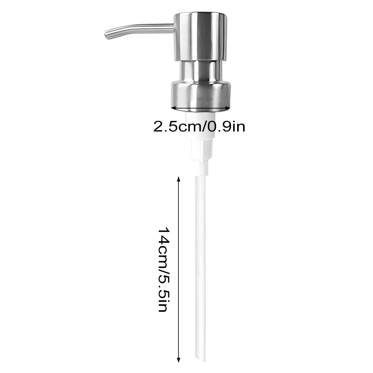 Edelstahl Pumpenkopf 2,5cm für Seifenspender Bad und Küche