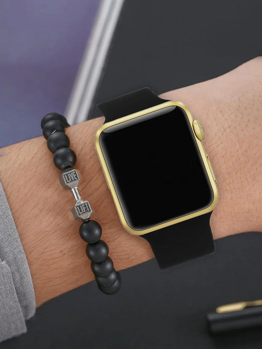 Rechteckige digitale Sportuhr mit Silikonarmband für Herren und Alltag