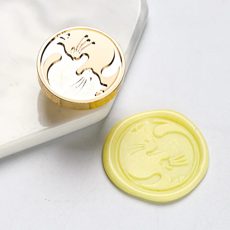 Sternenhimmel Lotus Rosenmuster Wachssiegel Stempel, Retro Stil