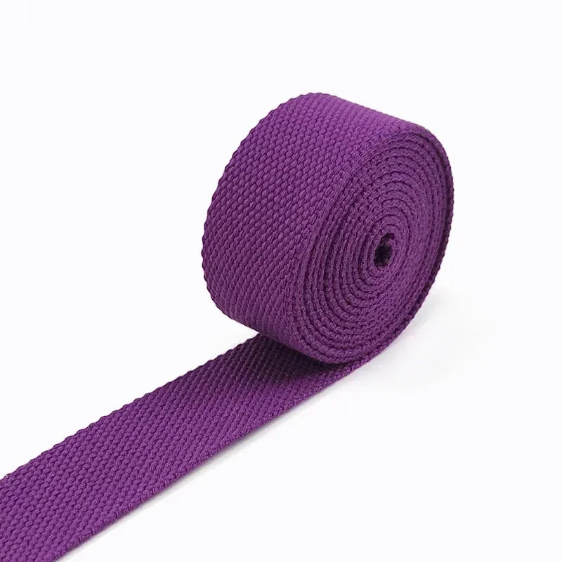 5M Polyester Baumwoll Gurtband 2mm dick für Rucksack Gürtel Kleidung 20-50mm breit