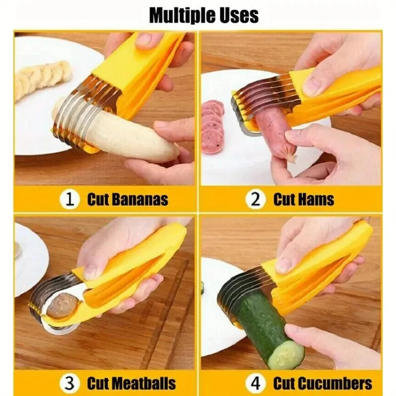 Präzises - schnelles Obst- und Gemüse-Schneiden mit handlichem Edelstahl Slicer 17,5cm