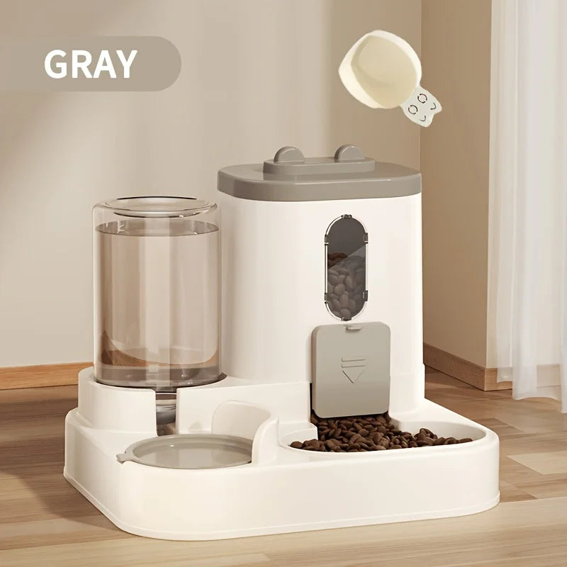 Automatischer 2-in-1 Futter- - Wasserspender für Katzen – hygienisch - praktisch