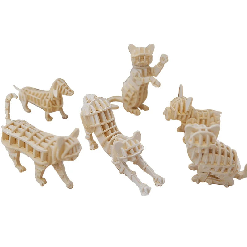 3D Holzpuzzle Tier Montageset DIY Geschenk für Kinder ab 12 Jahren