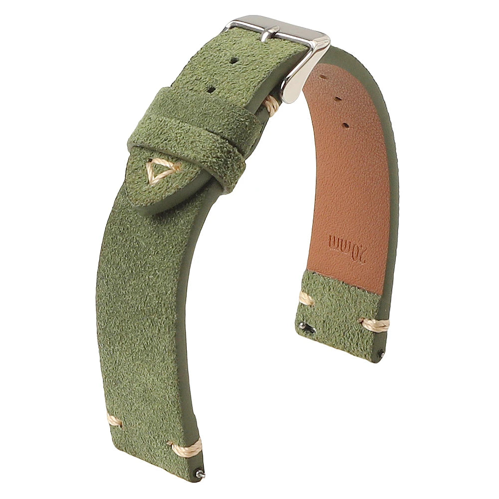 Hochwertiges Schnellverschluss-Uhrenarmband aus Wildleder in verschiedenen Größen