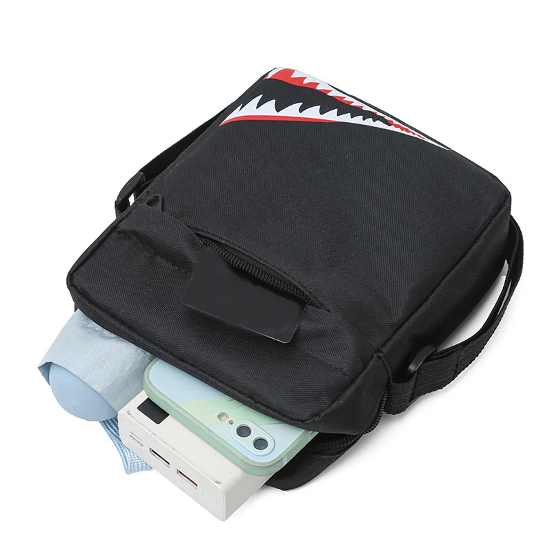 Unisex Nylon-Umhängetasche mit verstellbarem Riemen für Alltag - Reisen