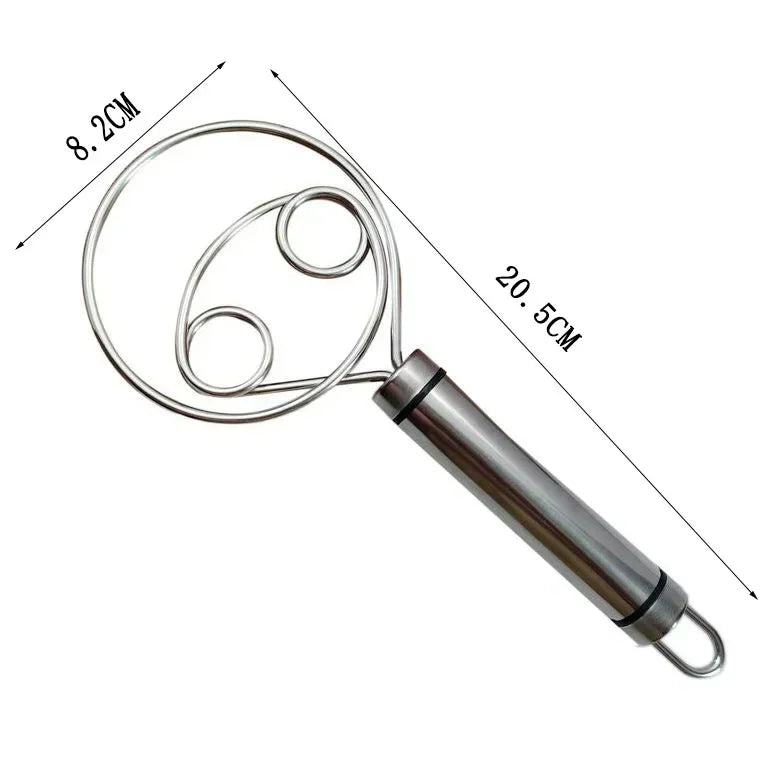 Dänischer Teigschneebesen Edelstahl Handmixer für einfaches Backen