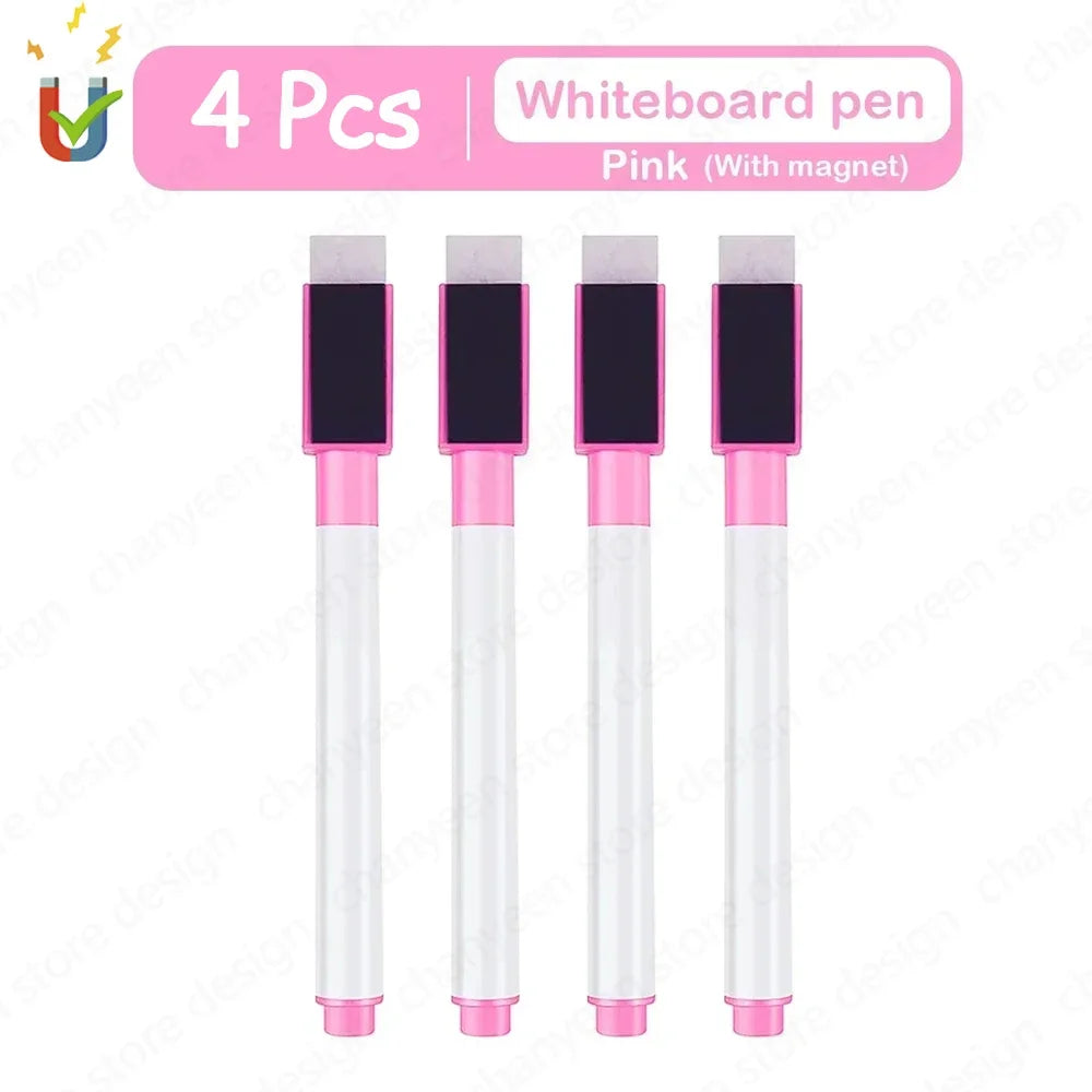Magnetische Whiteboard-Stifte 4/8er Set – Löschbar, farbig - platzsparend