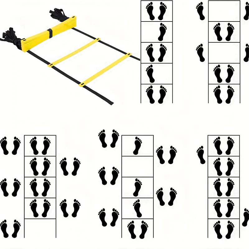 Agility-Leiter aus robustem Nylonseil – Flexibles Training in leuchtendem Gelb