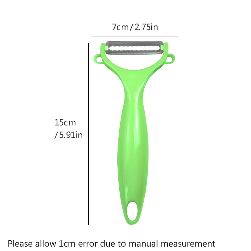 Grüner Mehrzweckschäler für Gemüse und Obst, Küchenhelfer im Haushalt