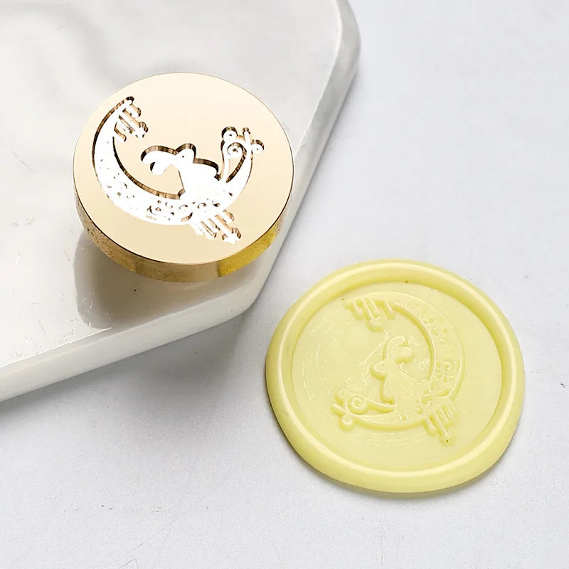Sternenhimmel Lotus Rosenmuster Wachssiegel Stempel, Retro Stil