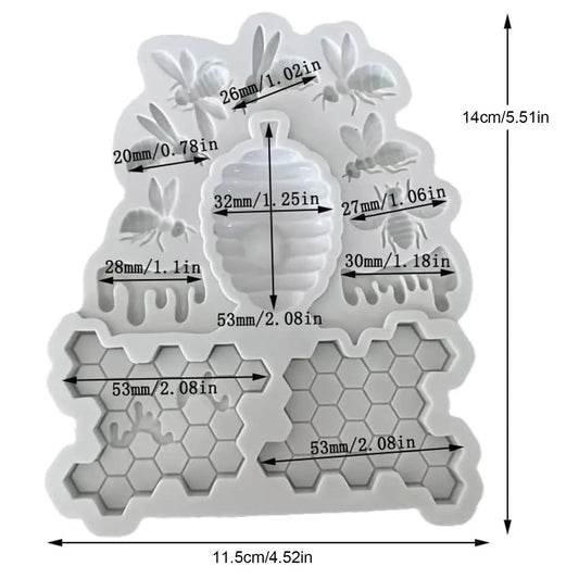 12 Mulden Silikonform Wabenstruktur – flexibel, hitze-/frostbeständig, kreativ gestalten