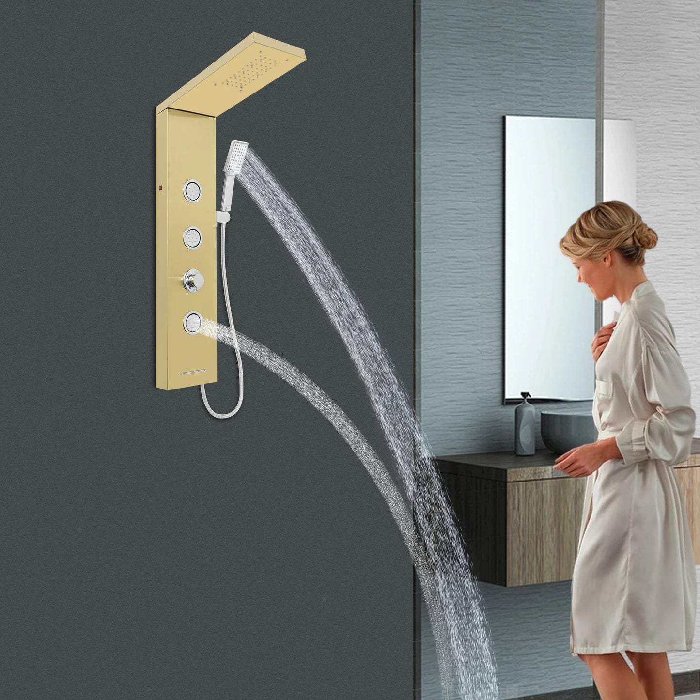 Luxus-Duschsystem mit LED-Beleuchtung & Massagedüsen