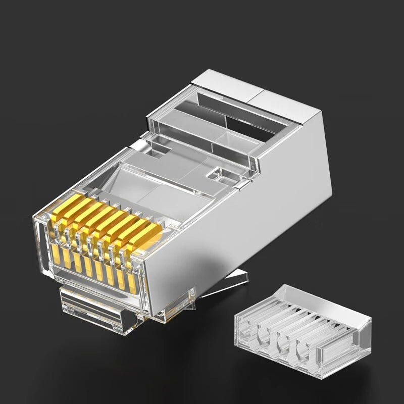 Cat6 RJ45 Ethernet Stecker 2-teilig kompatibel mit Cat6 und Cat5e Kabel