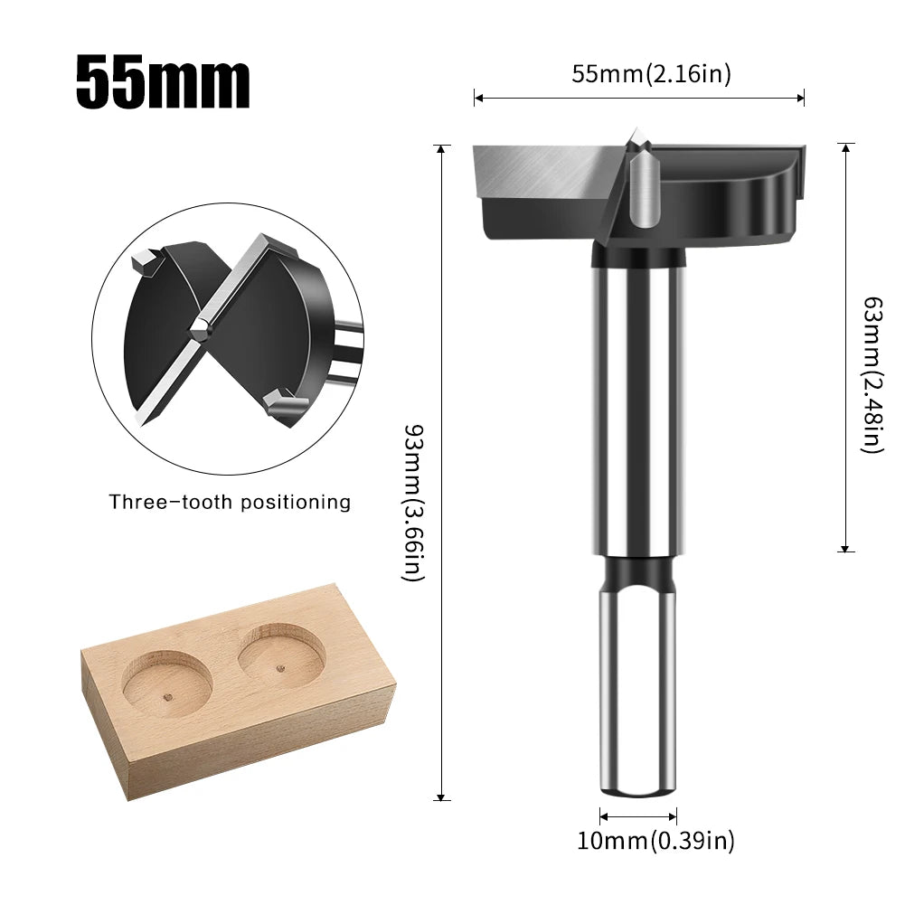 Präziser Hartmetall Forstner Bohrer 12-60mm für Holzbearbeitung