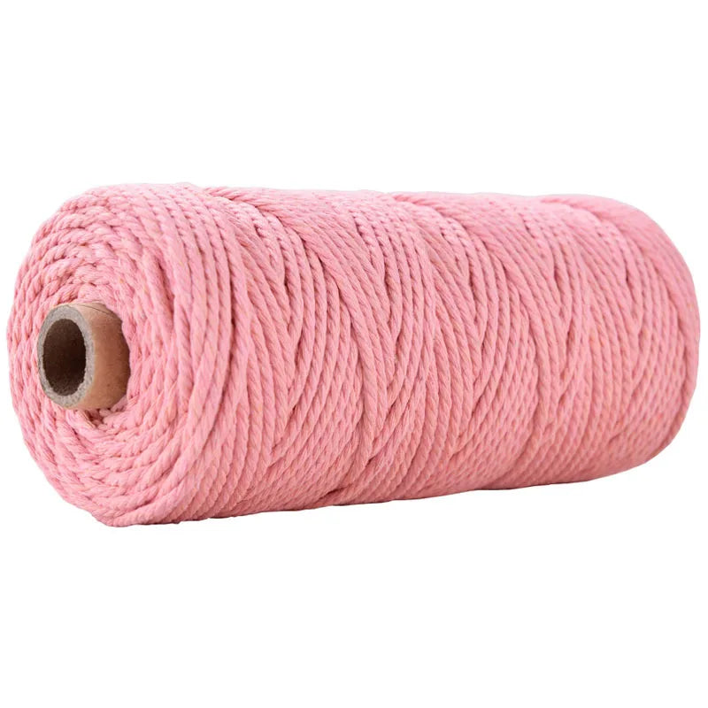 100 m Rolle bunte 3 mm Baumwollschnur für DIY und Dekoration