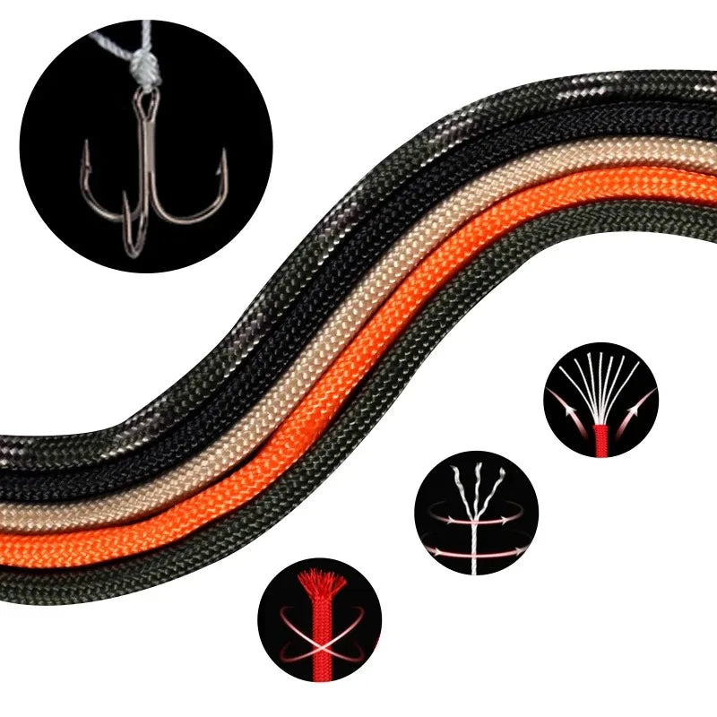 550lbs Profi Paracord Seil 4mm, 7-Kern robust für Outdoor - Survival