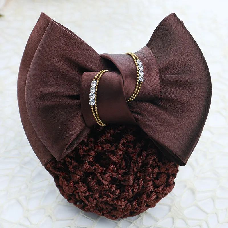 Elegante Satin Haarspange mit Netz für sicheren Halt – 11x9 cm Accessoire