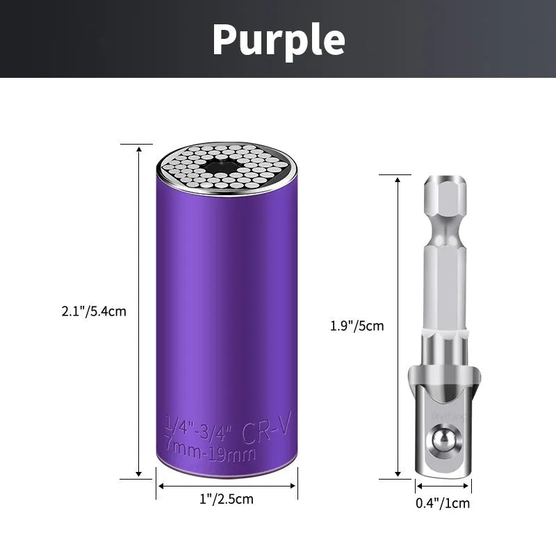 Universal Steckschlüsselsatz 7-19mm Chrom-Vanadium Multifunktions-Werkzeug