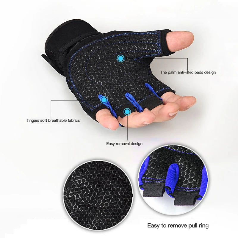 Stoßfeste Gym Handschuhe Unisex – Komfort - Grip für Fitness - Bodybuilding