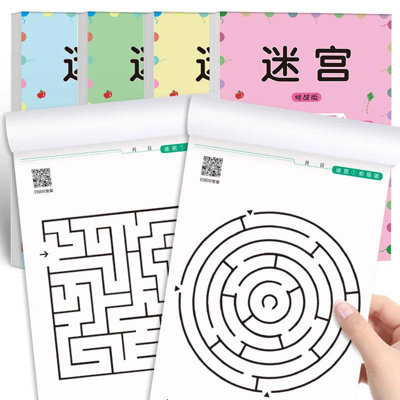 Spielerisch Lernen: Kinder Labyrinth Spielbuch für Konzentration - Köpfchen, 3–12 Jahre