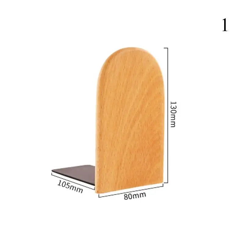 Natur Holz Buchstützen rutschfeste Verdickte Desktop Bücherregal