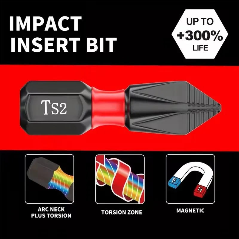 20-teiliges magnetisches PH2 Schraubendreherkopf-Set – robust - rutschfest
