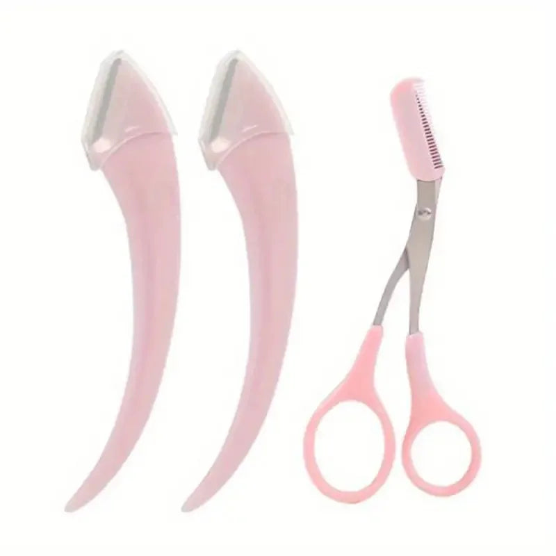 Präzises Augenbrauentrimmer-Set 3-teilig für natürlich perfektes Styling ohne Strom