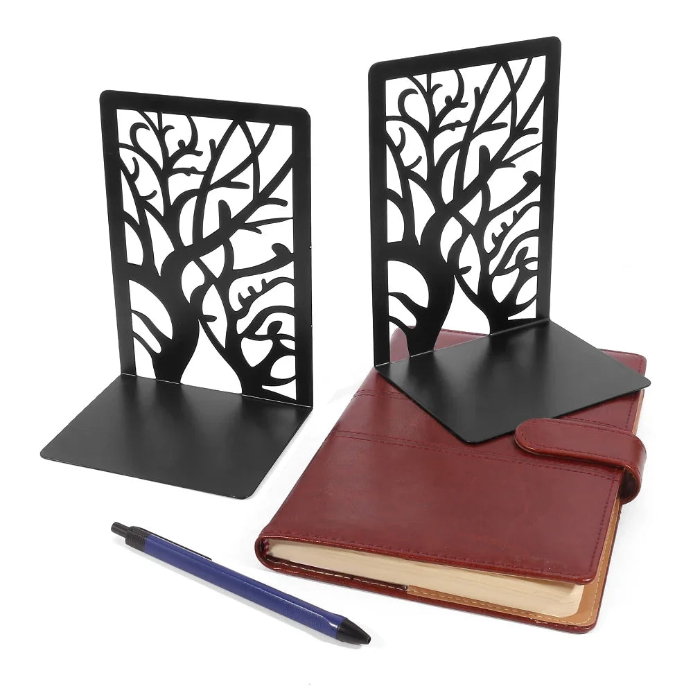Dekorative Buchstützen mit Baum-Schatten Motiv für Schreibtisch