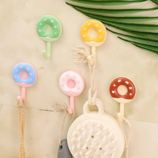 Niedliche Donut Wandhaken selbstklebend – Wasserdicht - Vielseitig für Zuhause
