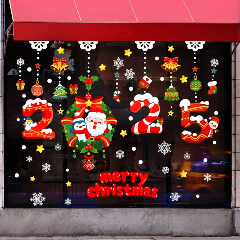 113 Statische Fensteraufkleber Weihnachtsschneeflocken für Partydeko