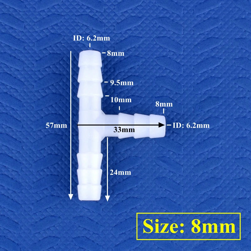 Lebensmittelechte weiße PE T-Stecker 4-13mm – robust - vielseitig 5-200 Stück