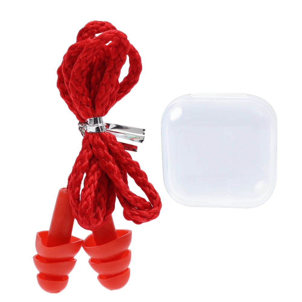 Weiche wasserdichte Ohrstöpsel mit Kabel zum Schwimmen und Lärmschutz
