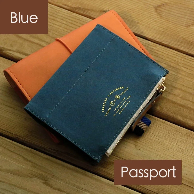 Reißverschluss Tasche Kartenhalter für Reisetagebuch Notizbuch Zubehör Organizer