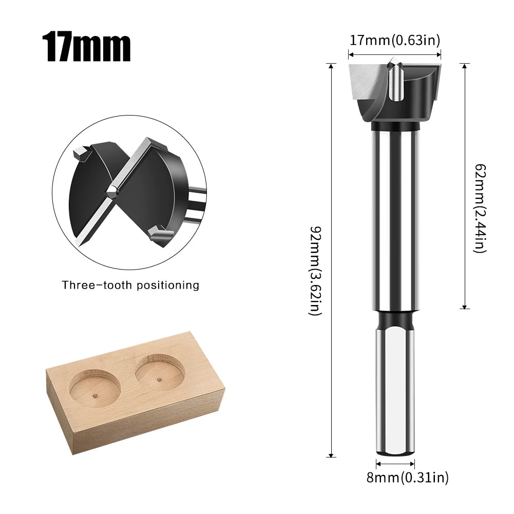 Präziser Hartmetall Forstner Bohrer 12-60mm für Holzbearbeitung